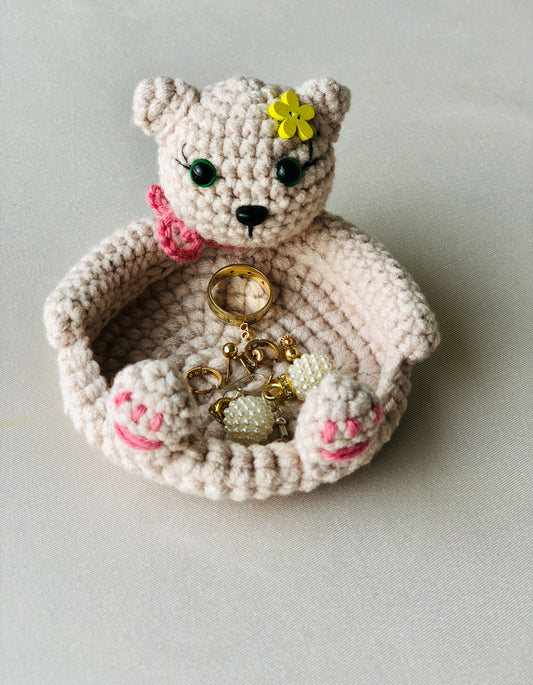 Crochet Multifunctional Bear Coaster