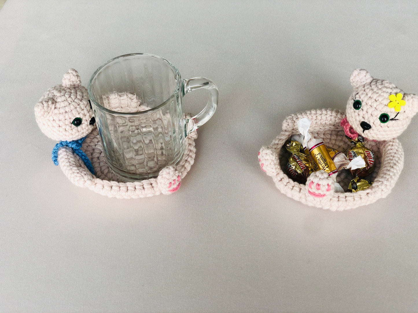 Crochet Multifunctional Bear Coaster