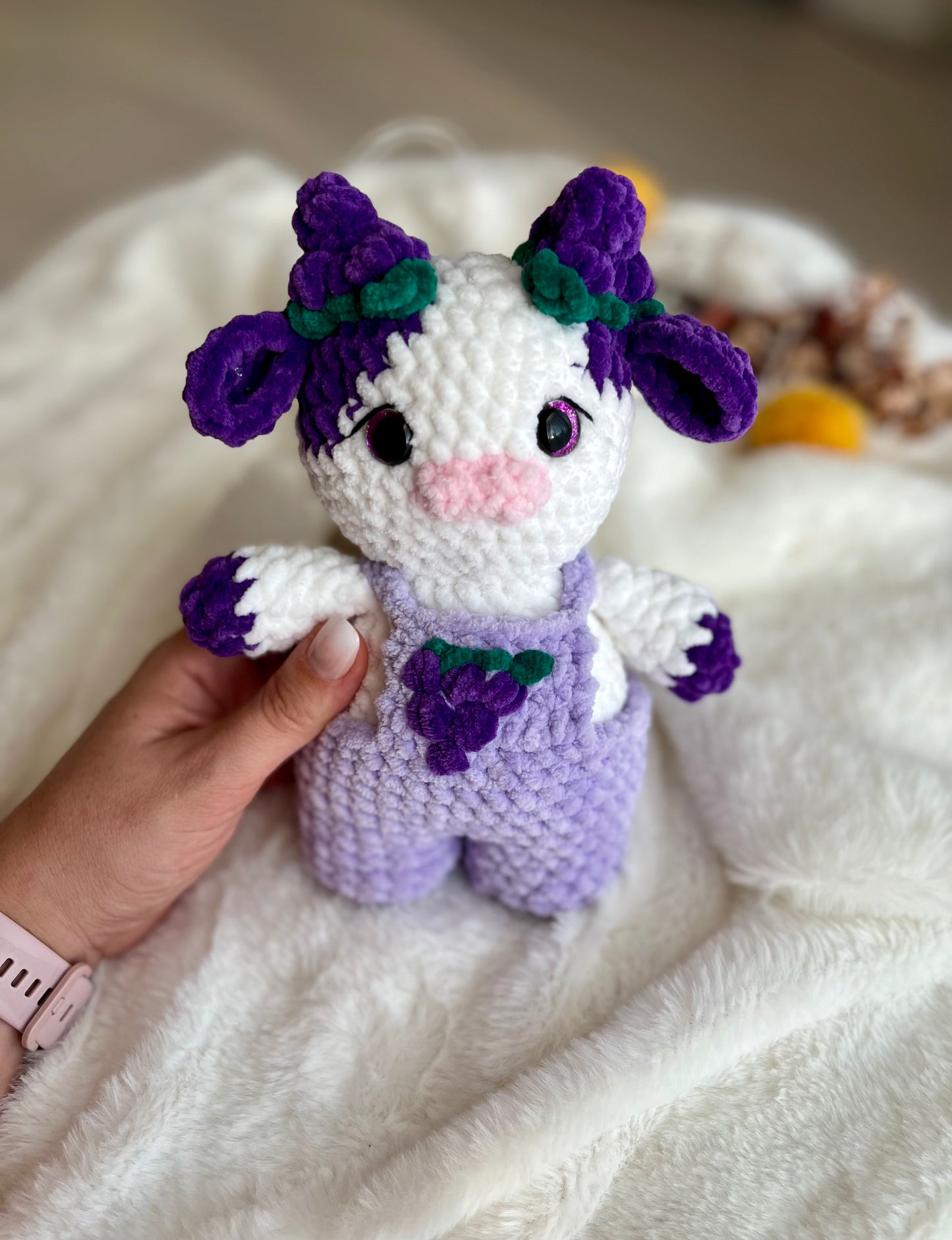 Crochet Grape Cow