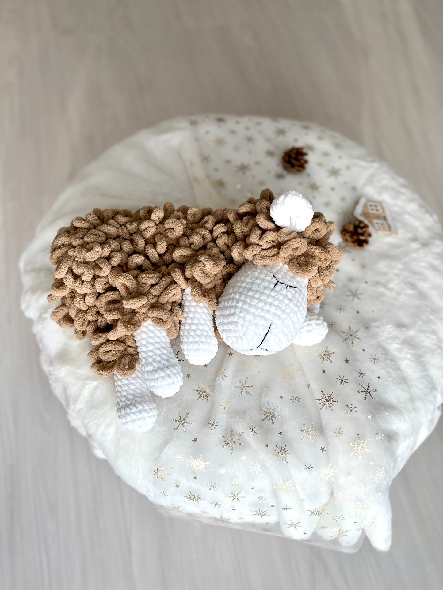 Crochet Sleepy Sheep (Comfort Toy)