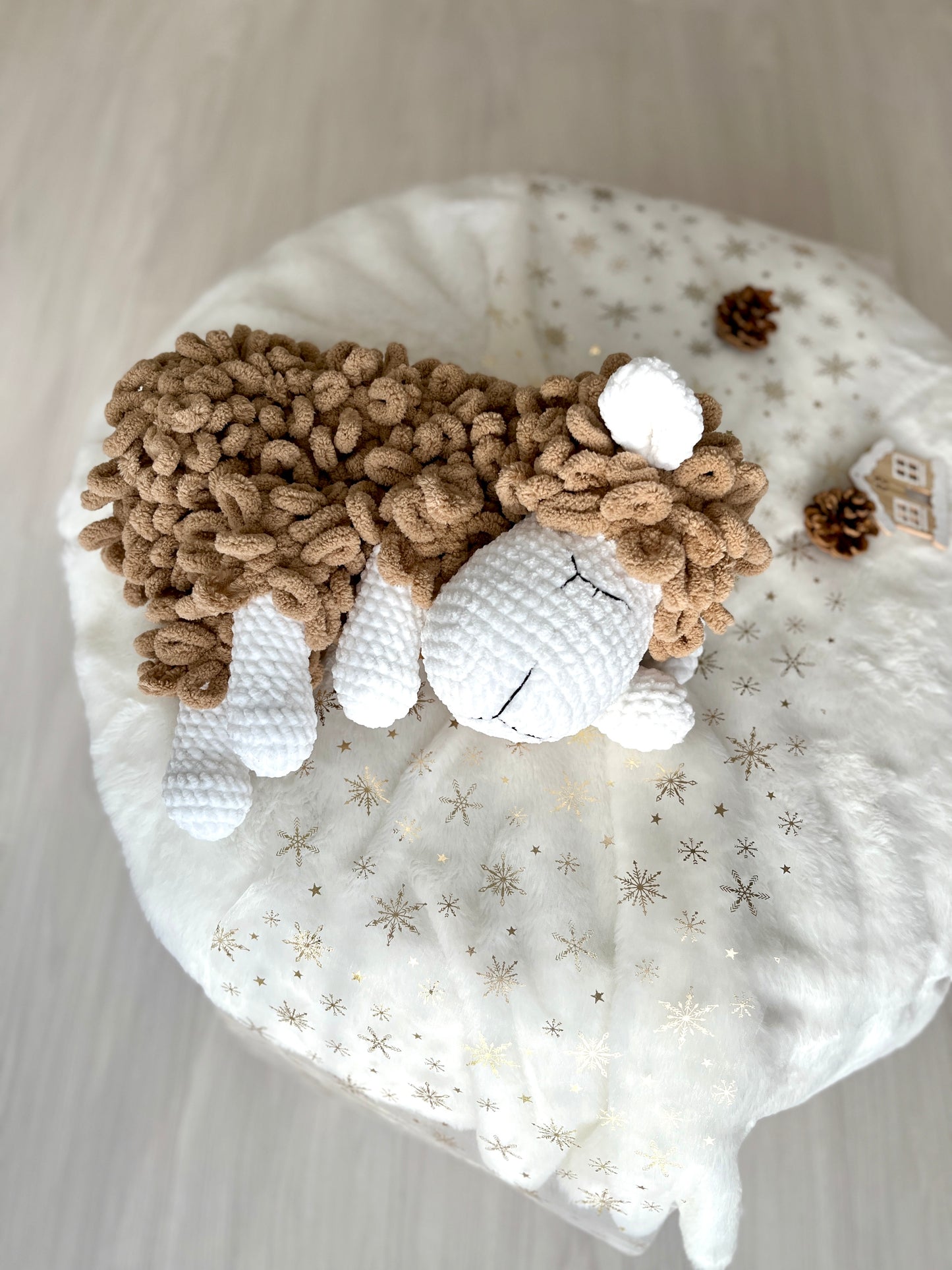 Crochet Sleepy Sheep (Comfort Toy)