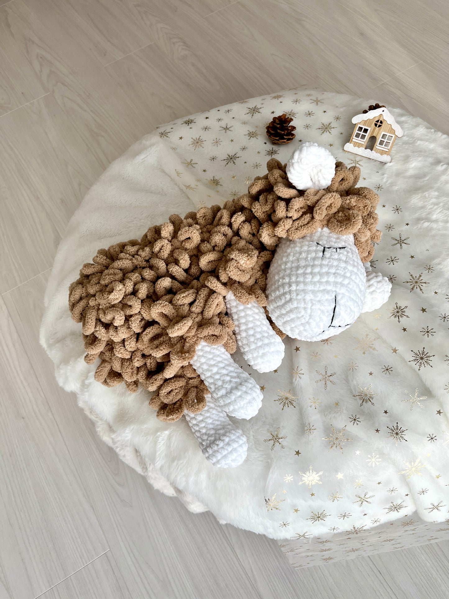 Crochet Sleepy Sheep (Comfort Toy)