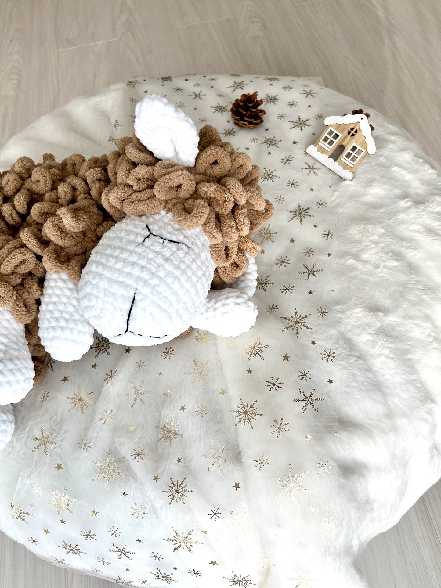 Crochet Sleepy Sheep (Comfort Toy)