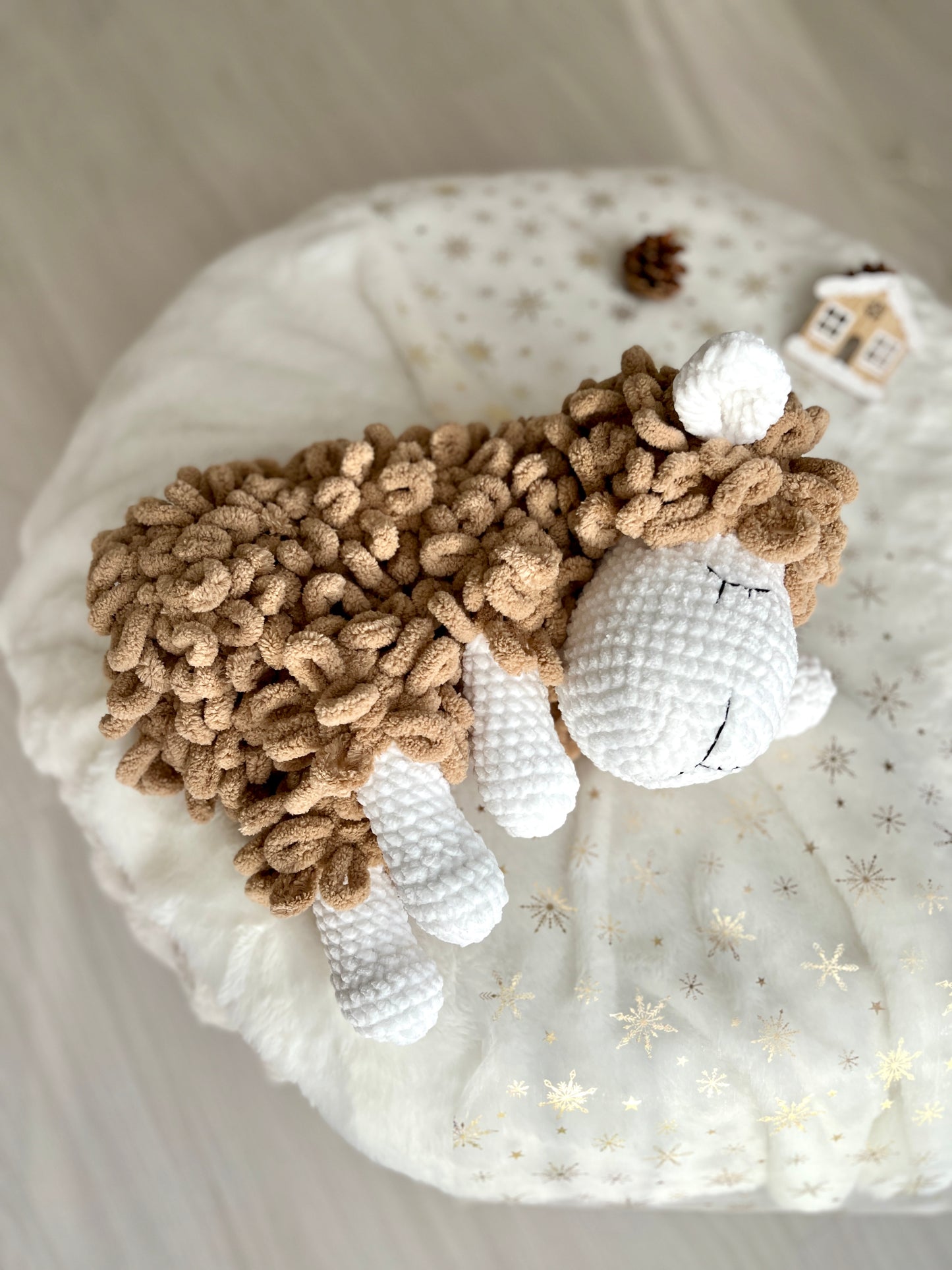 Crochet Sleepy Sheep (Comfort Toy)