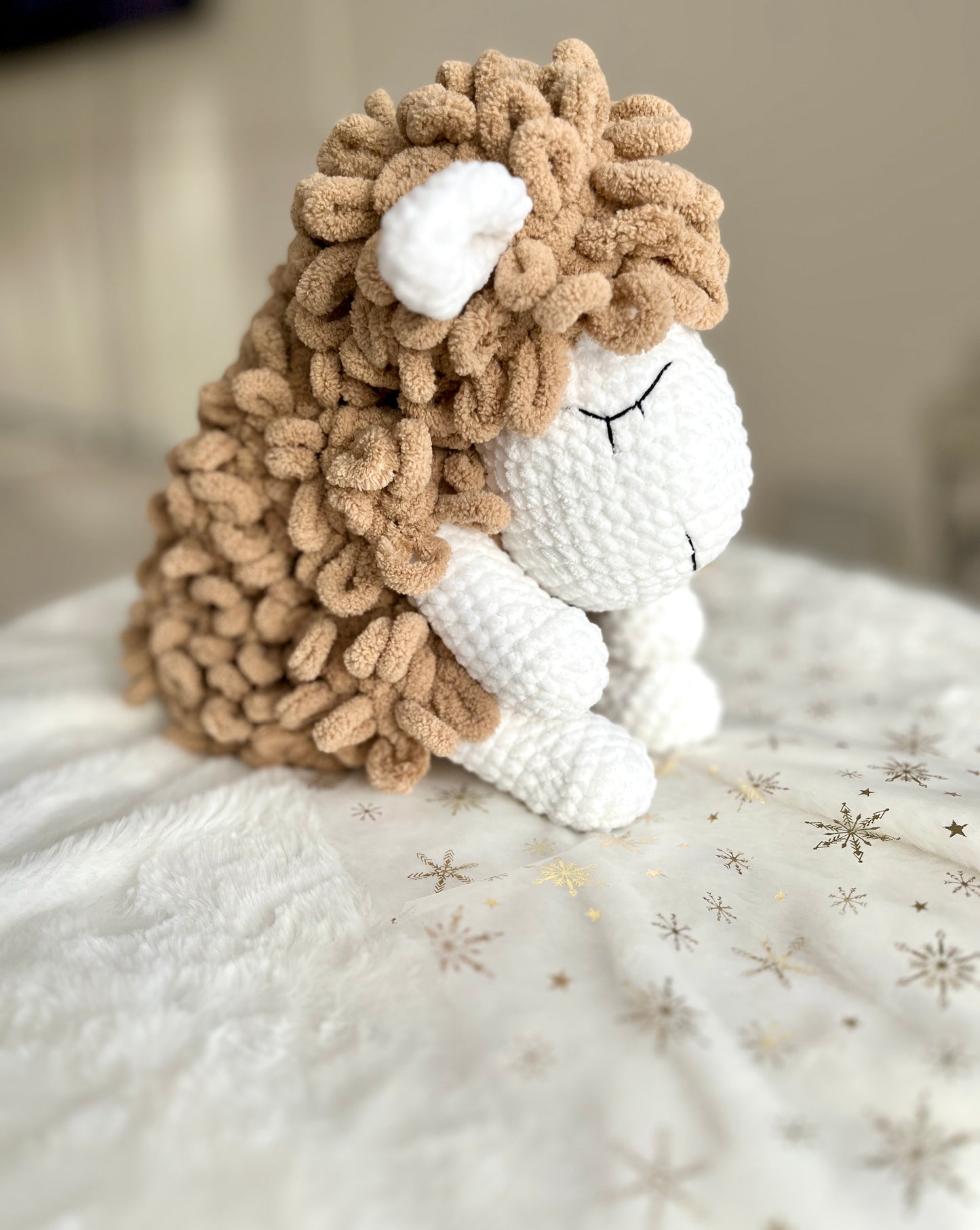 Crochet Sleepy Sheep (Comfort Toy)