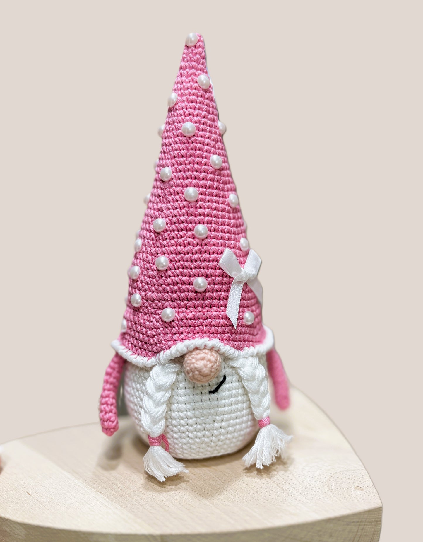 Crochet Pink Lady Gnome