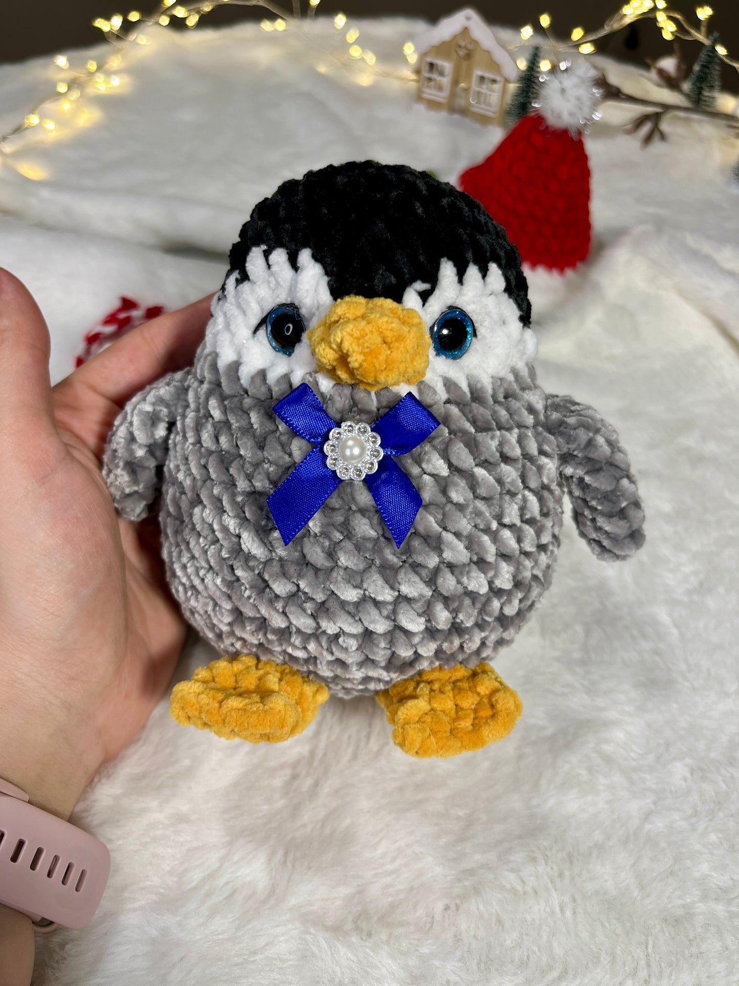 Crochet Velvet Penguin