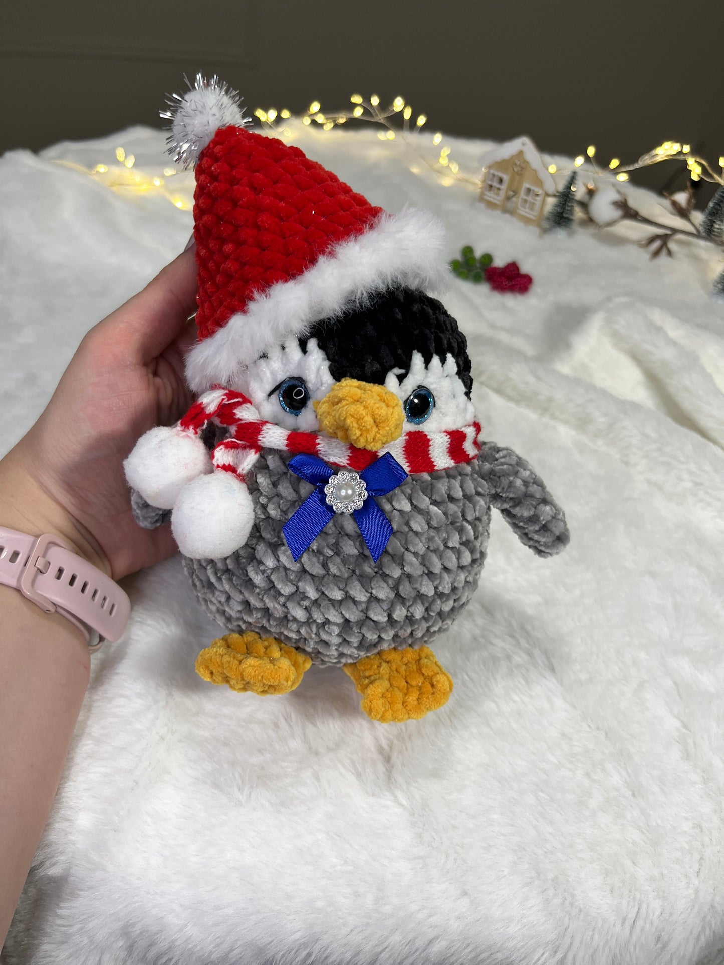 Crochet Velvet Penguin