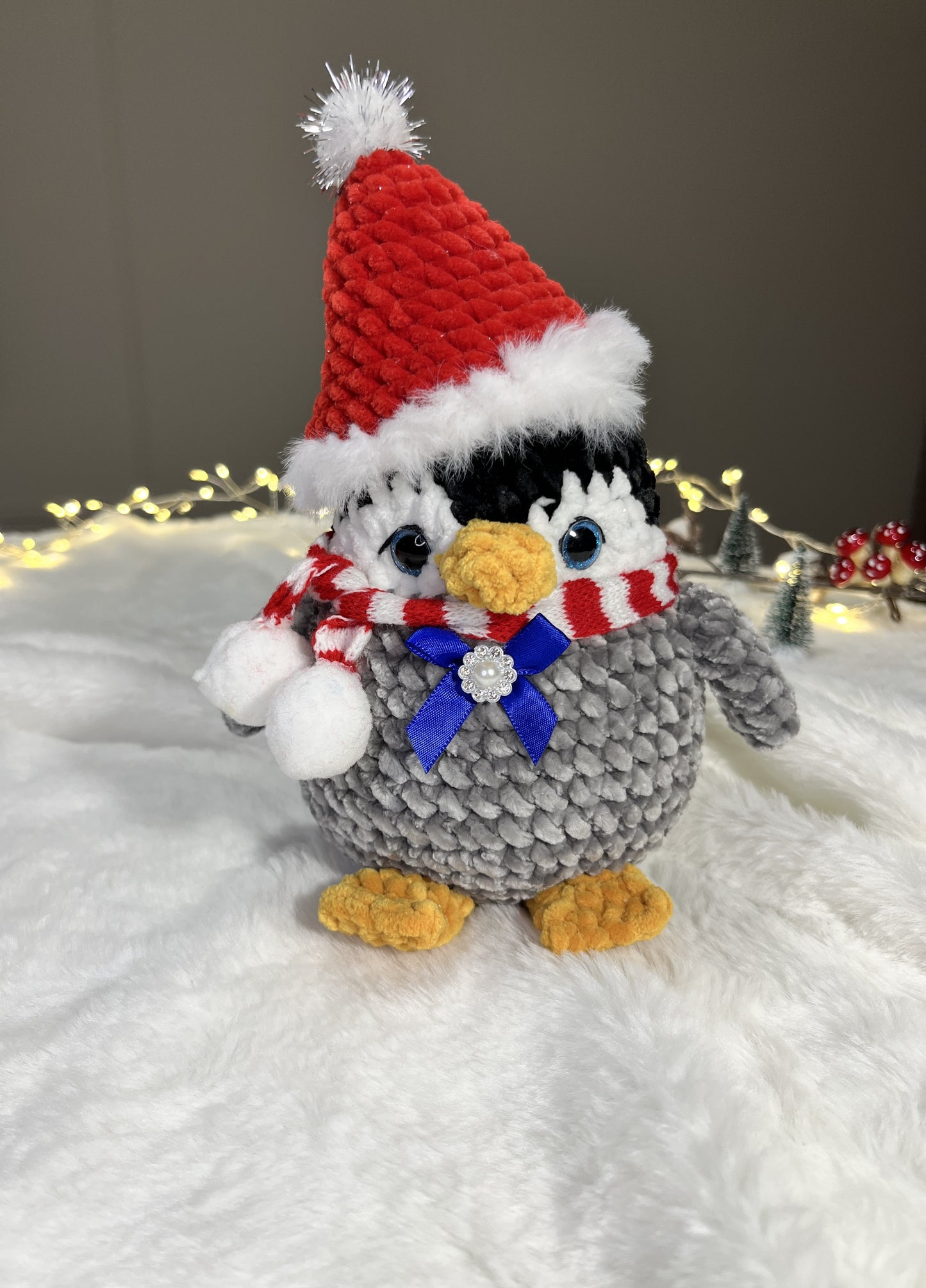 Crochet Velvet Penguin