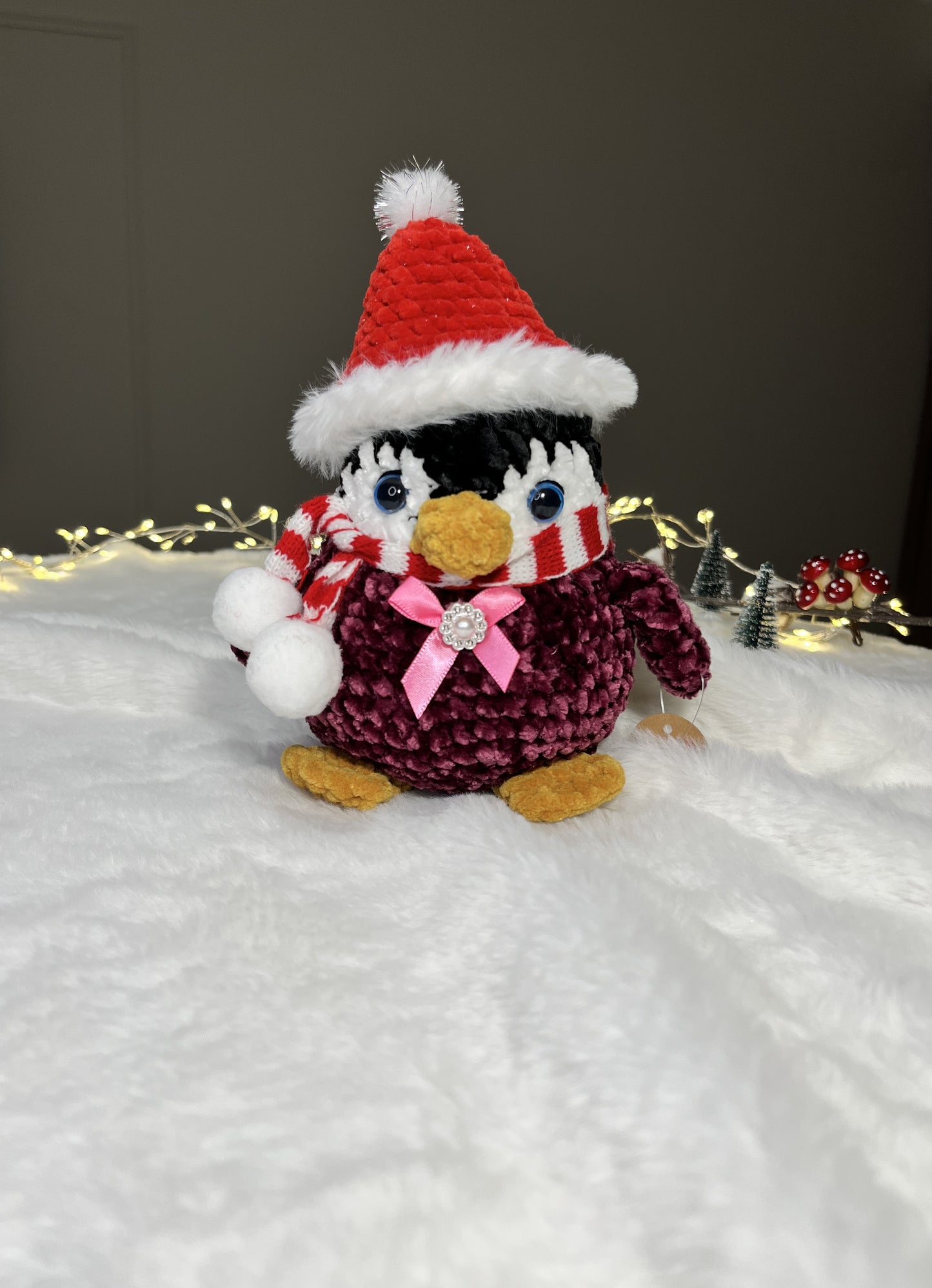 Crochet Velvet Penguin