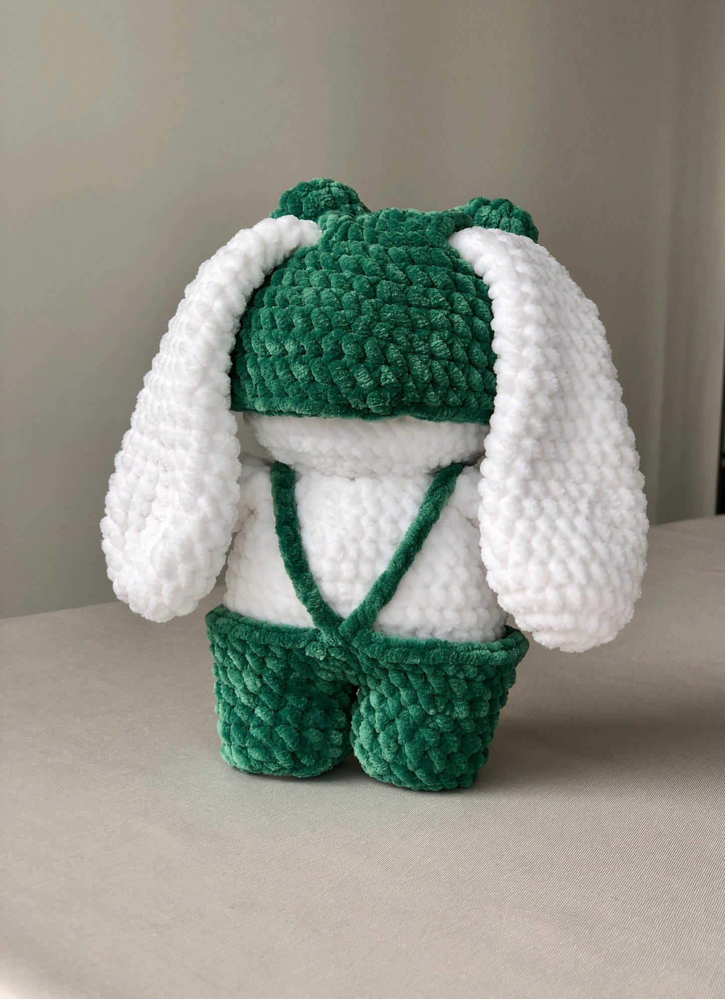 Crochet Bunny in a Frog Costume