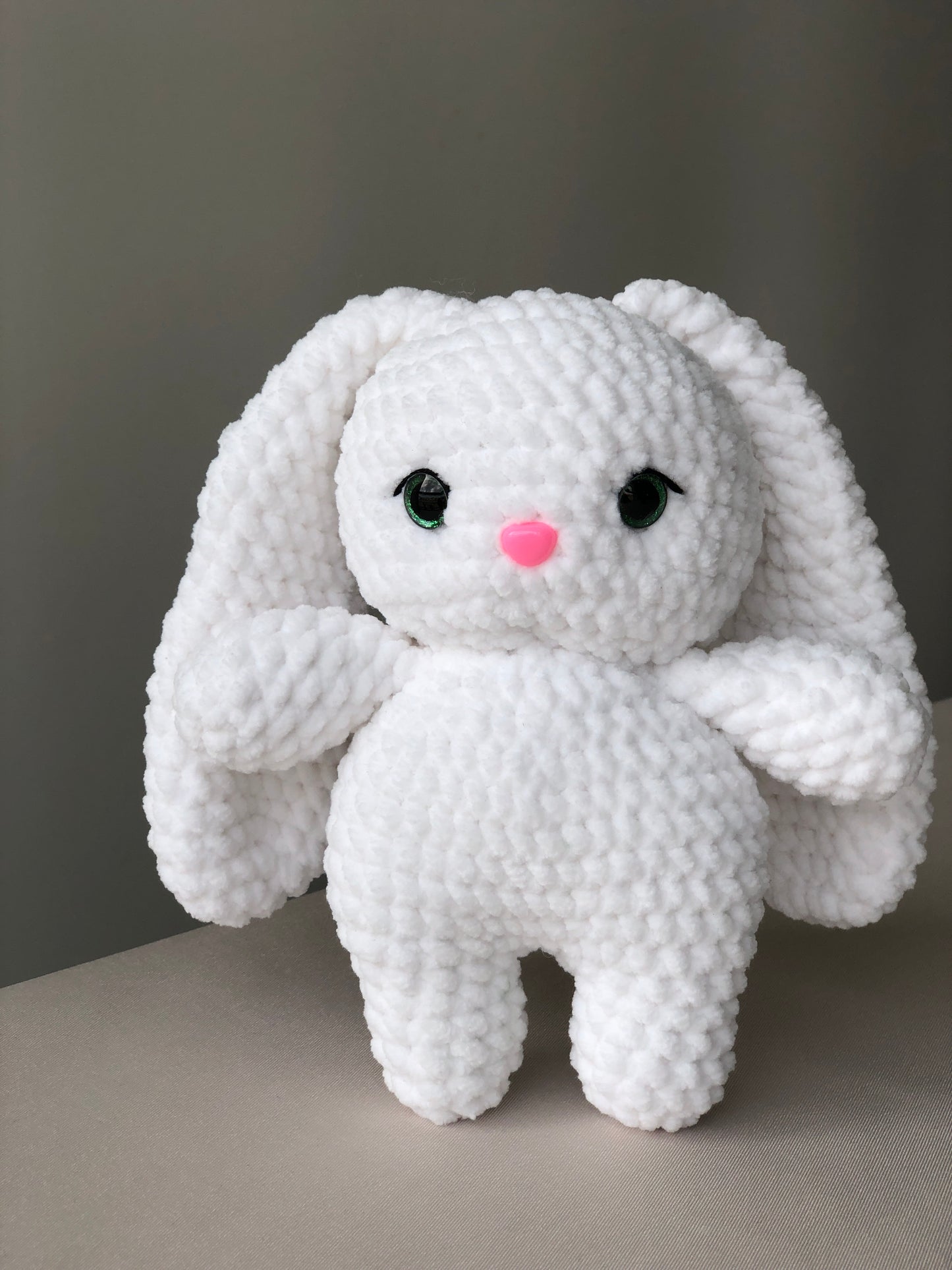 Crochet Bunny in a Frog Costume