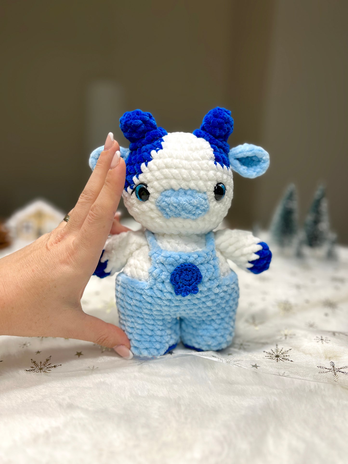 Crochet Blueberry Baby Cow