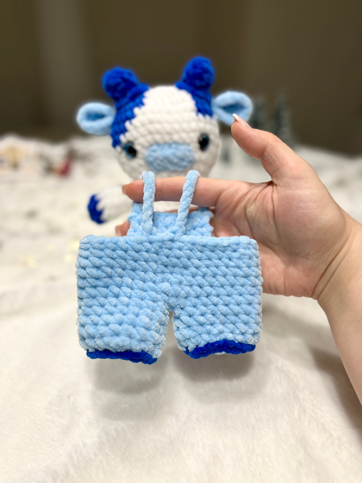 Crochet Blueberry Baby Cow