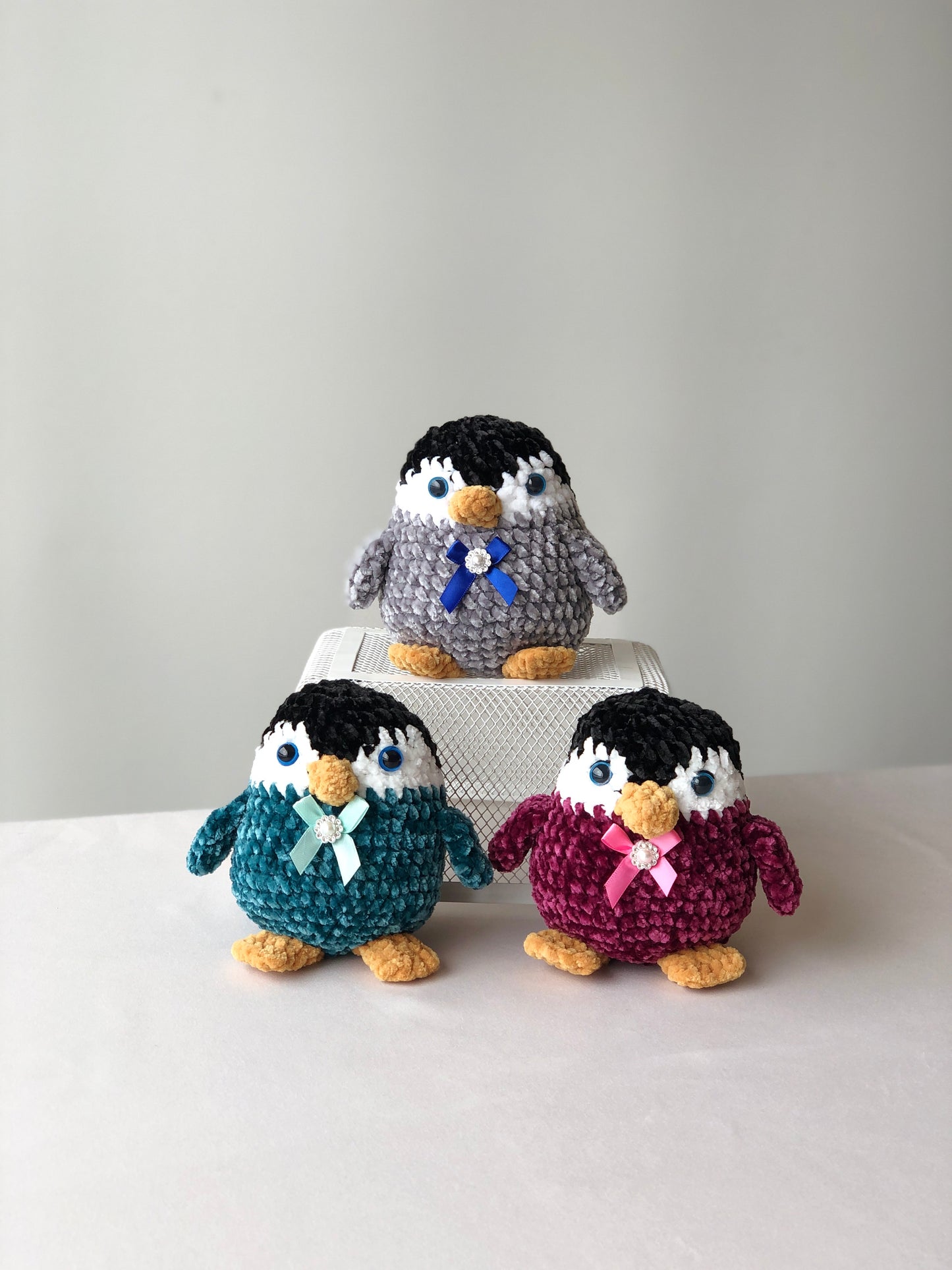 Crochet Velvet Penguin