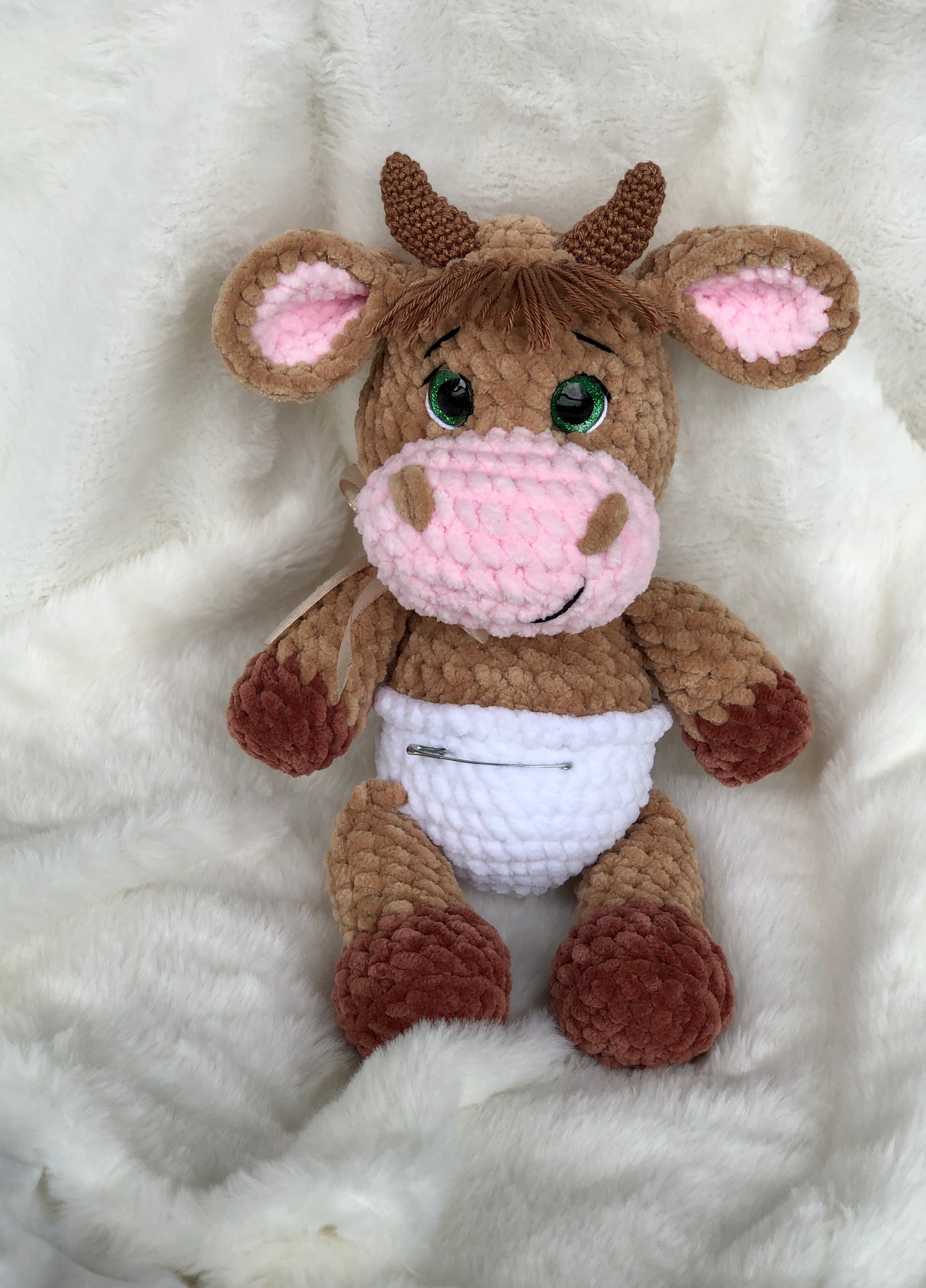 Crochet Baby Bull in a Diaper