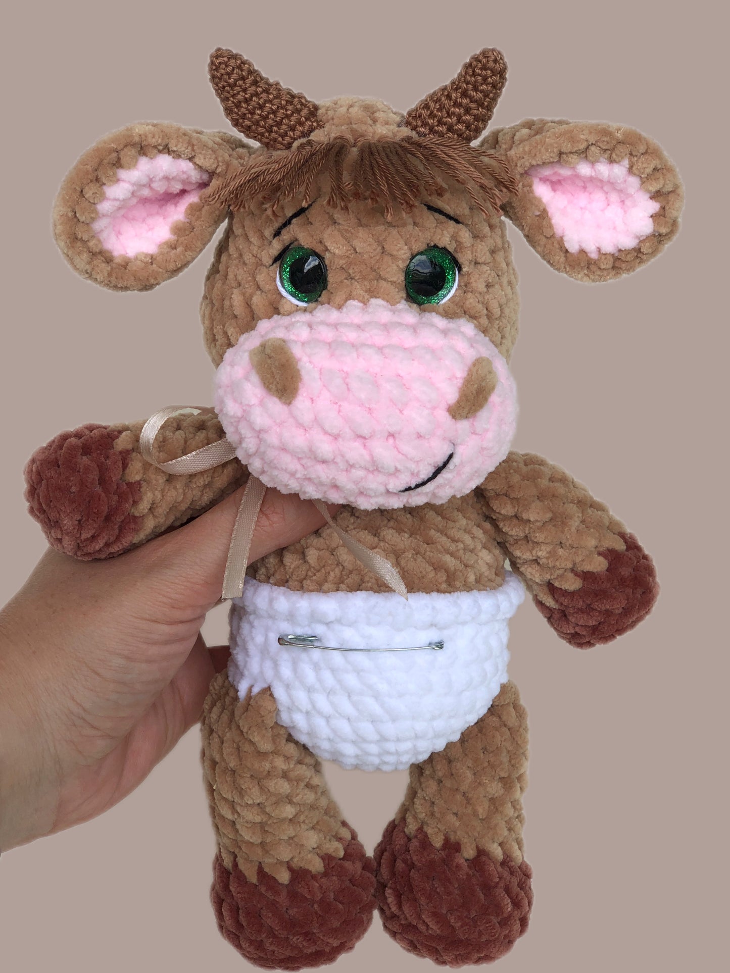 Crochet Baby Bull in a Diaper