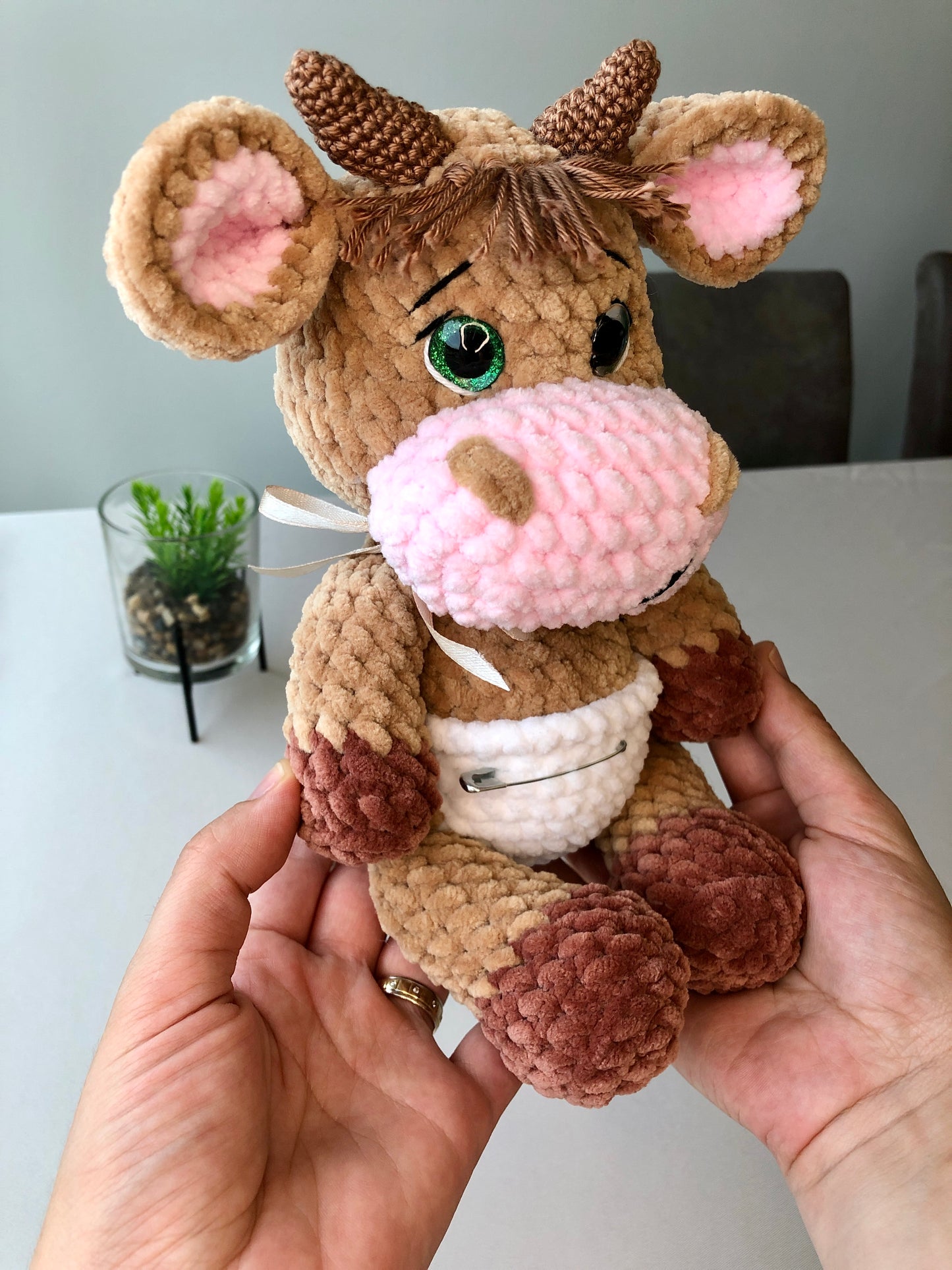 Crochet Baby Bull in a Diaper