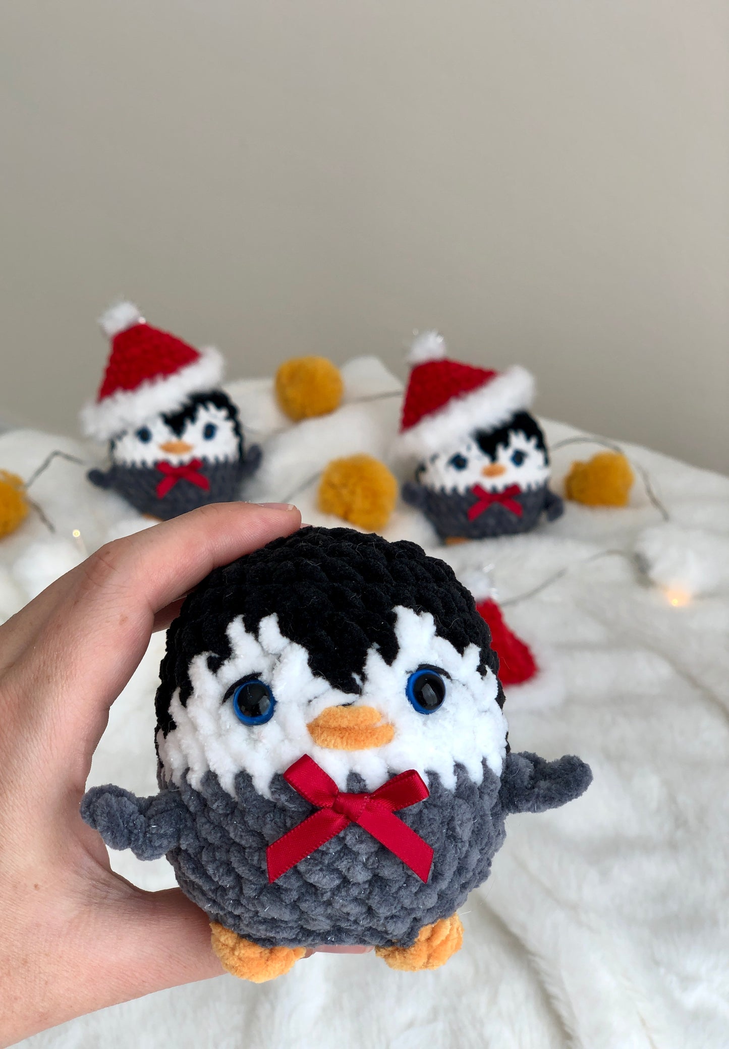 Crochet Christmas Baby Penguin